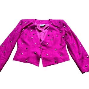 Vintage Cache Fuchsia Studded Blazer